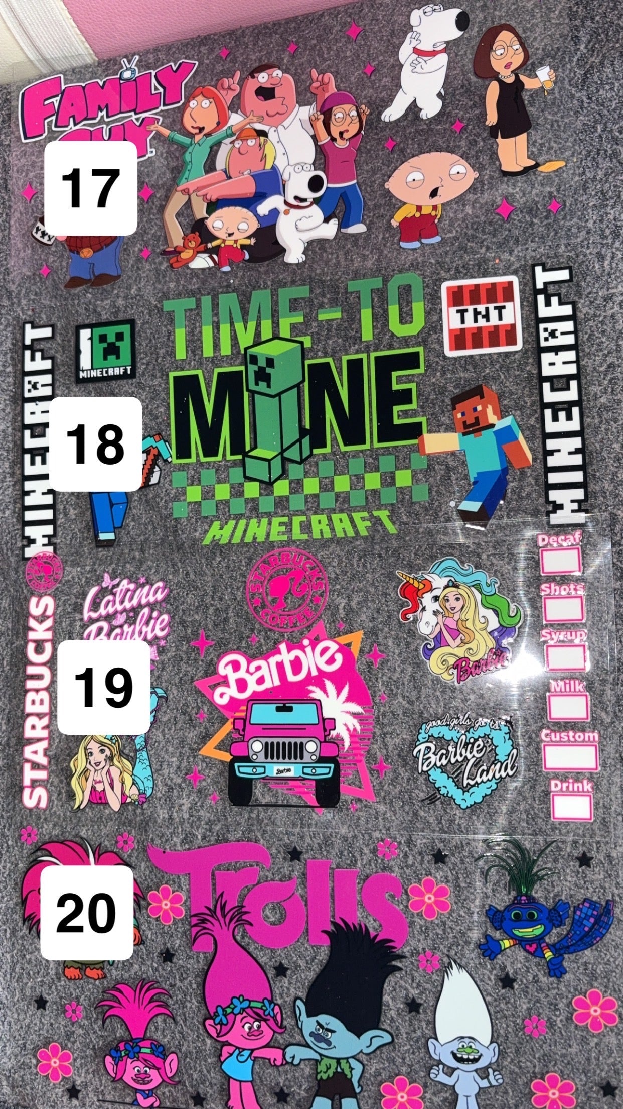Cartoons/ kid wraps