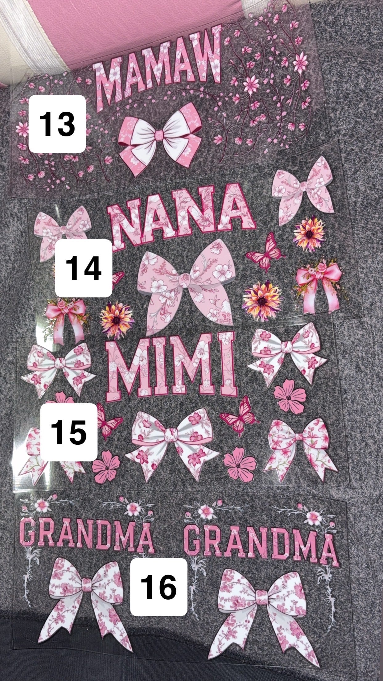 Mom/nana/grandma/gigi/mini